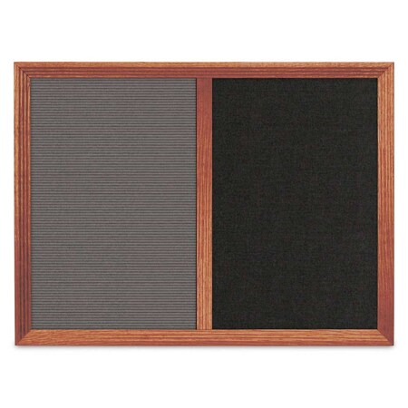 United Visual Products Enclosed Corkboard, 1 Door, 72"x36", 4" Fra UV3418-WHITE-BUFF